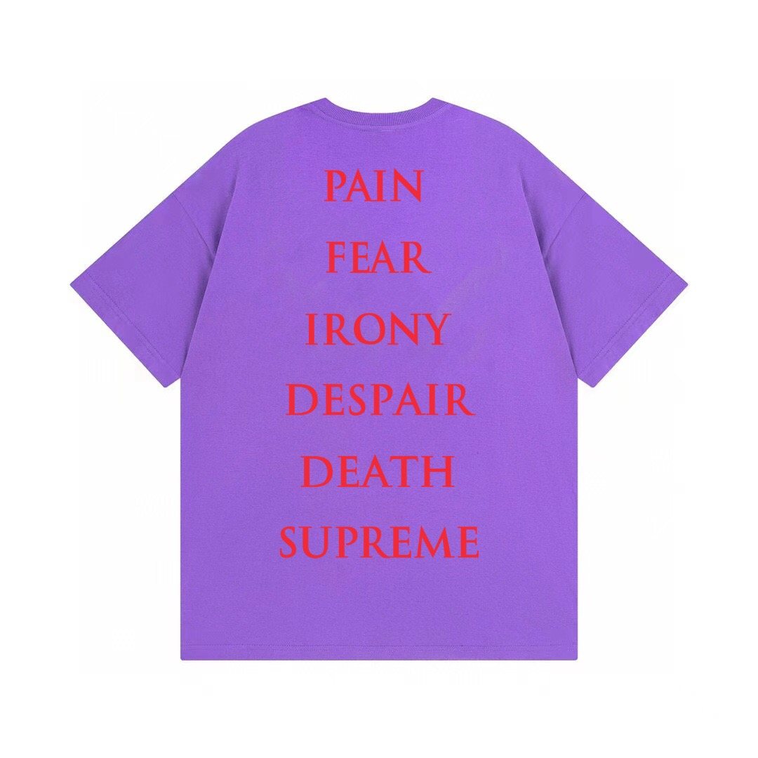 Supreme Crow Angel & Demon Graphic Short-Sleeve T-Shirt — back