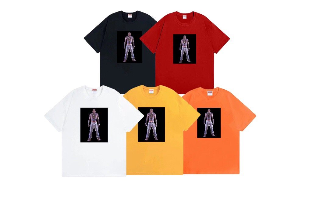 Supreme Tupac Hologram Graphic Short-Sleeve T-Shirt — comparison
