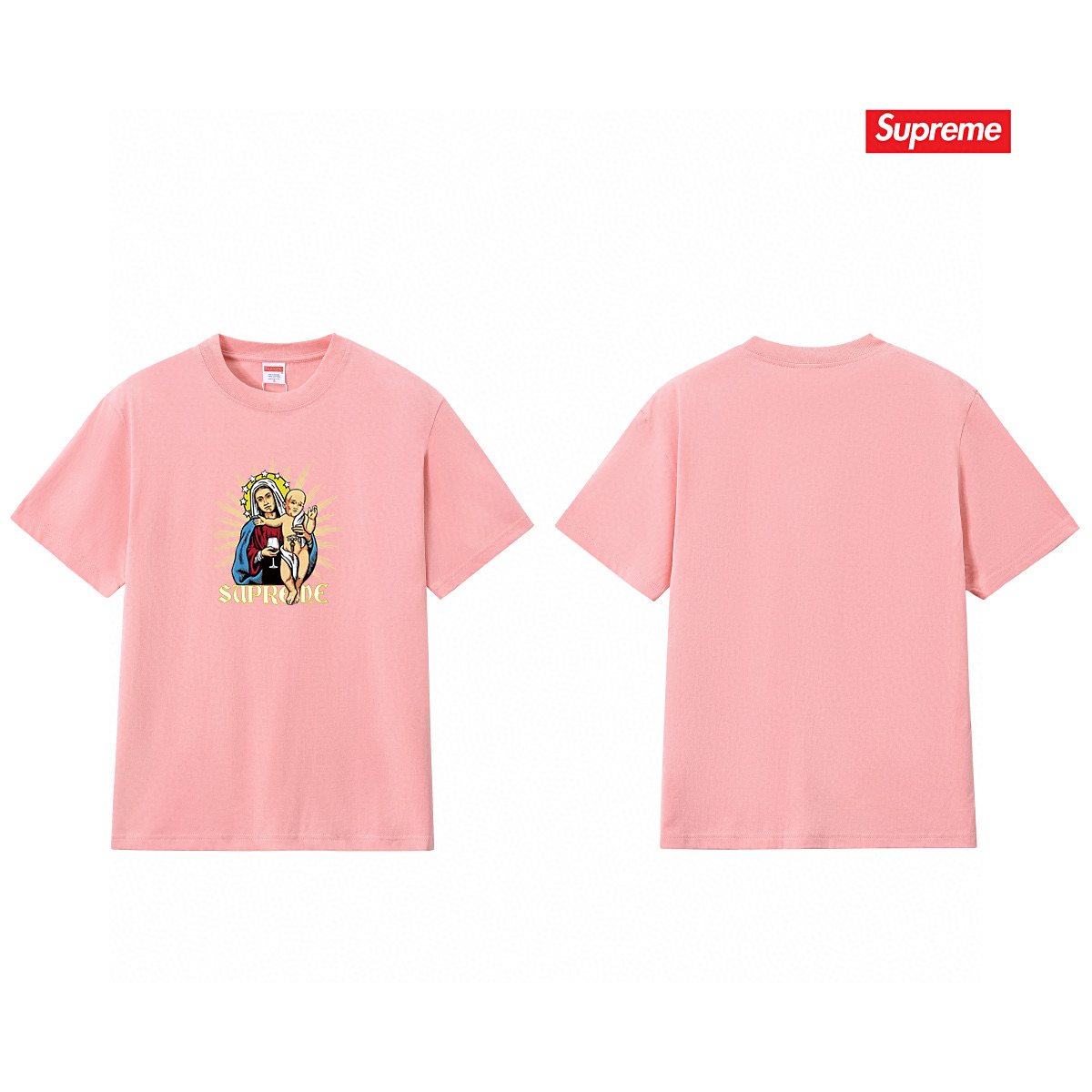 Supreme Religious Graphic Short-Sleeve T-Shirt — comparison