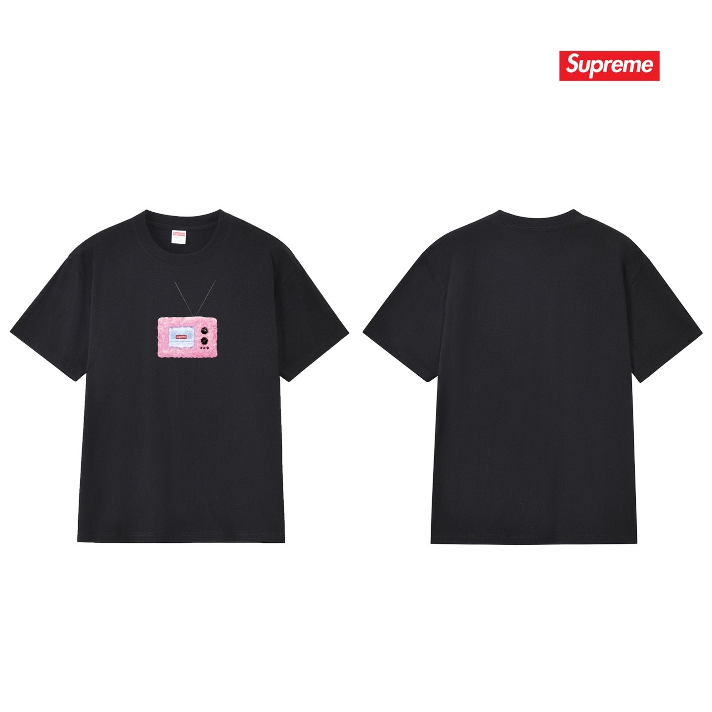 Supreme Pink TV Graphic T-Shirt — back