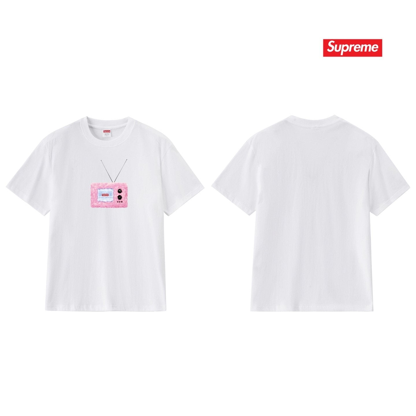 Supreme Pink TV Graphic T-Shirt — back