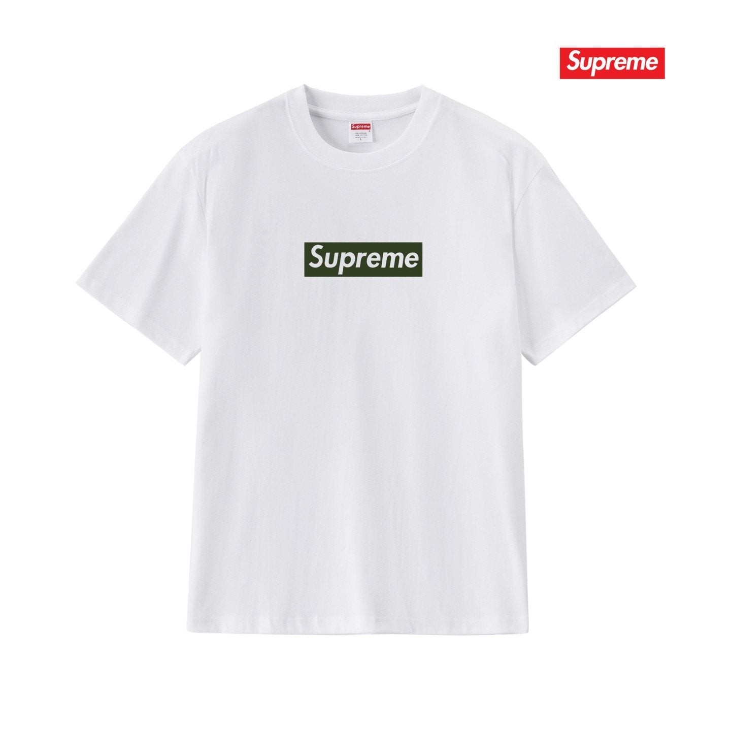 Supreme White Front & Back Graphic T-Shirt — hero