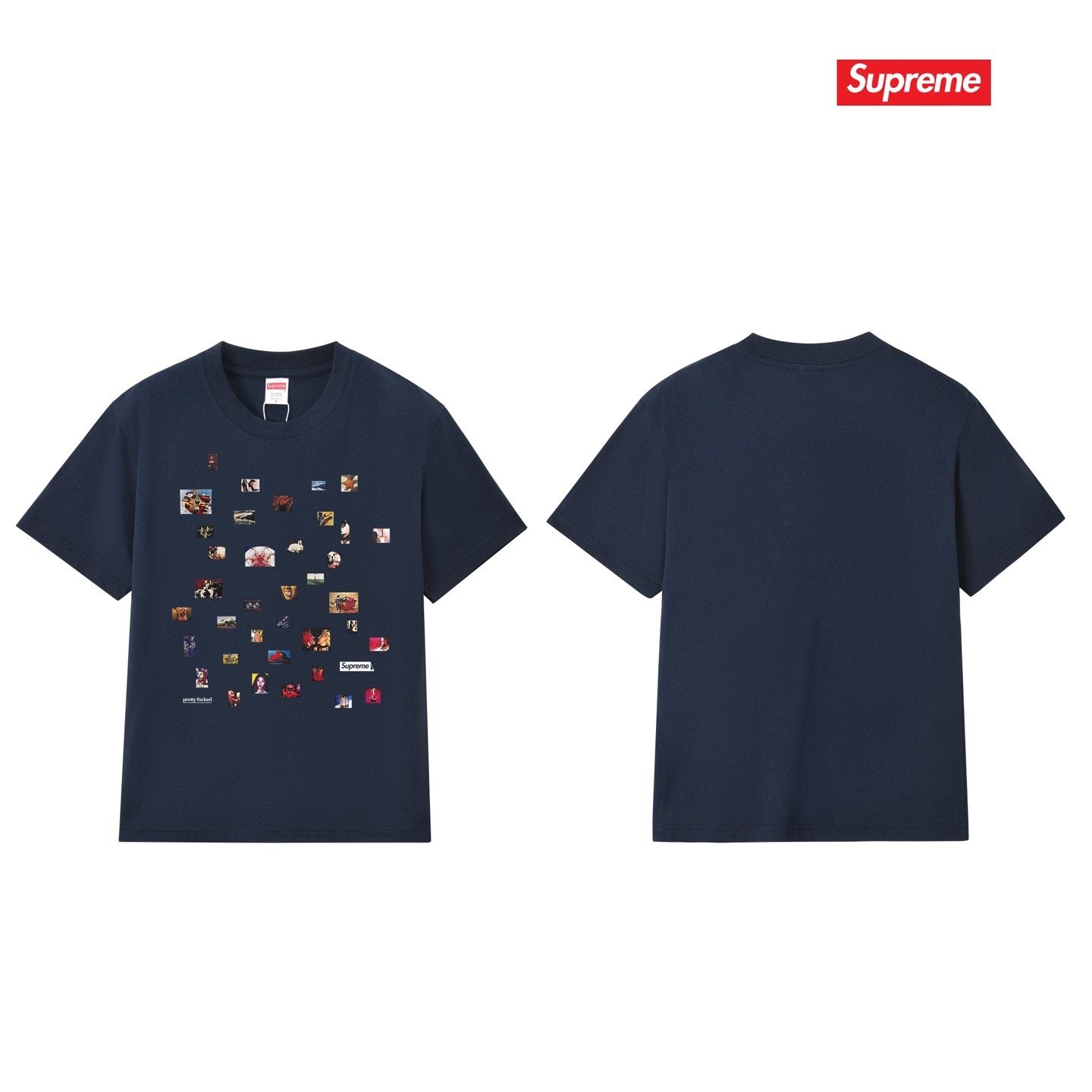Supreme Photo Collage Graphic T-Shirt — back