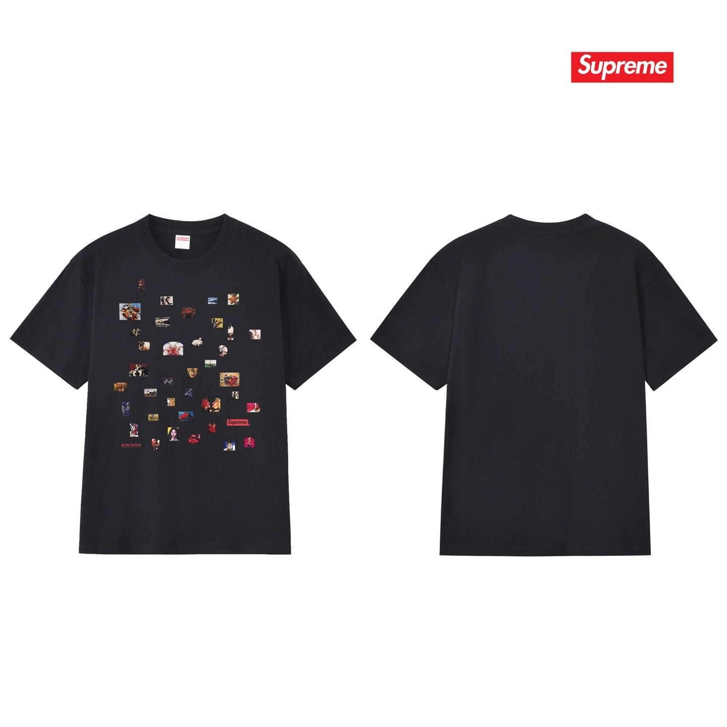 Supreme Photo Collage Graphic T-Shirt — back