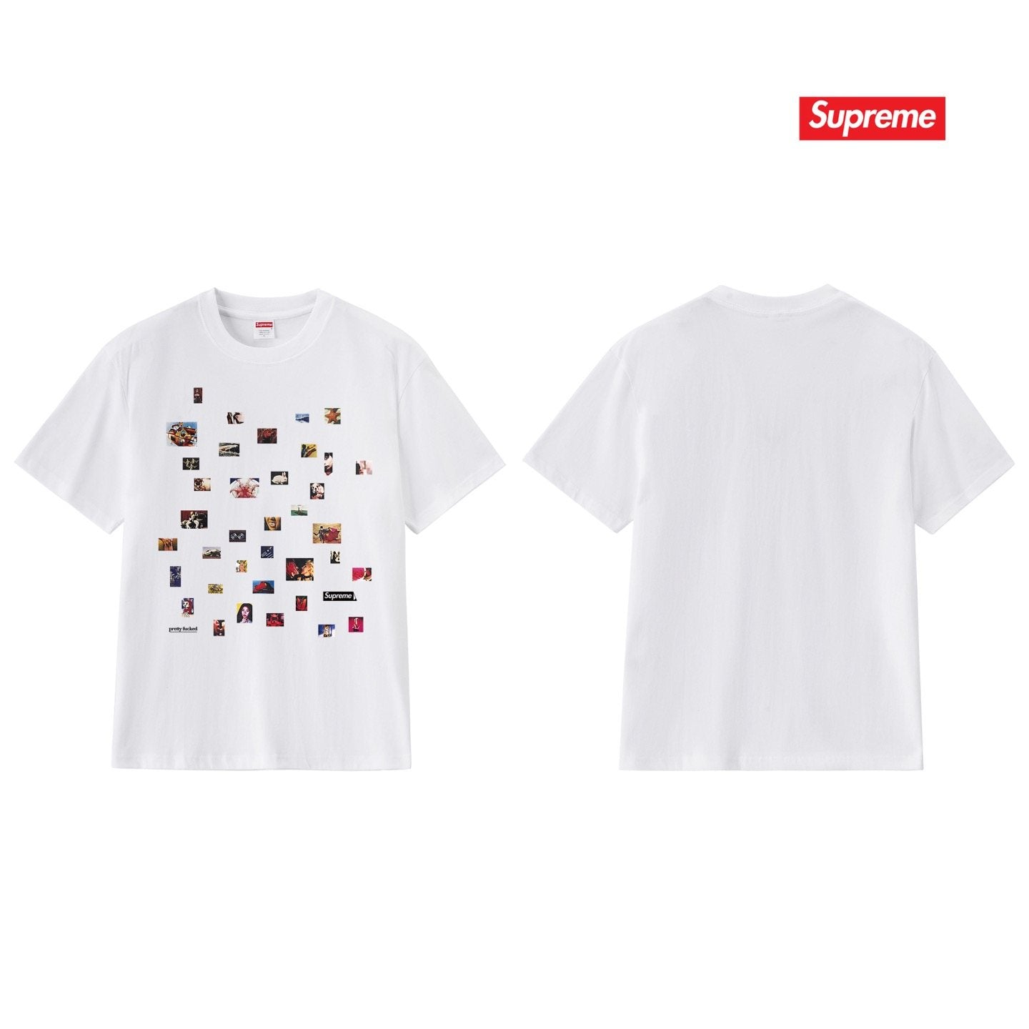 Supreme Photo Collage Graphic T-Shirt — back