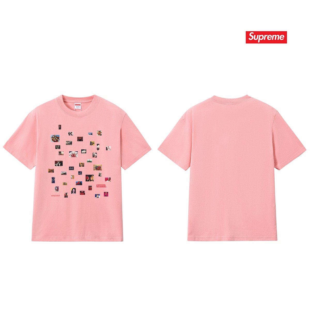 Supreme Photo Collage Graphic T-Shirt — back