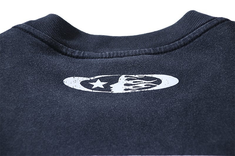 Hellstar P2P Sports Washed Black Graphic T-Shirt — detail