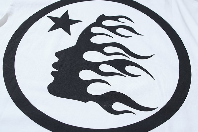 Hellstar Rhinestone Flame Graphic T-Shirt — detail