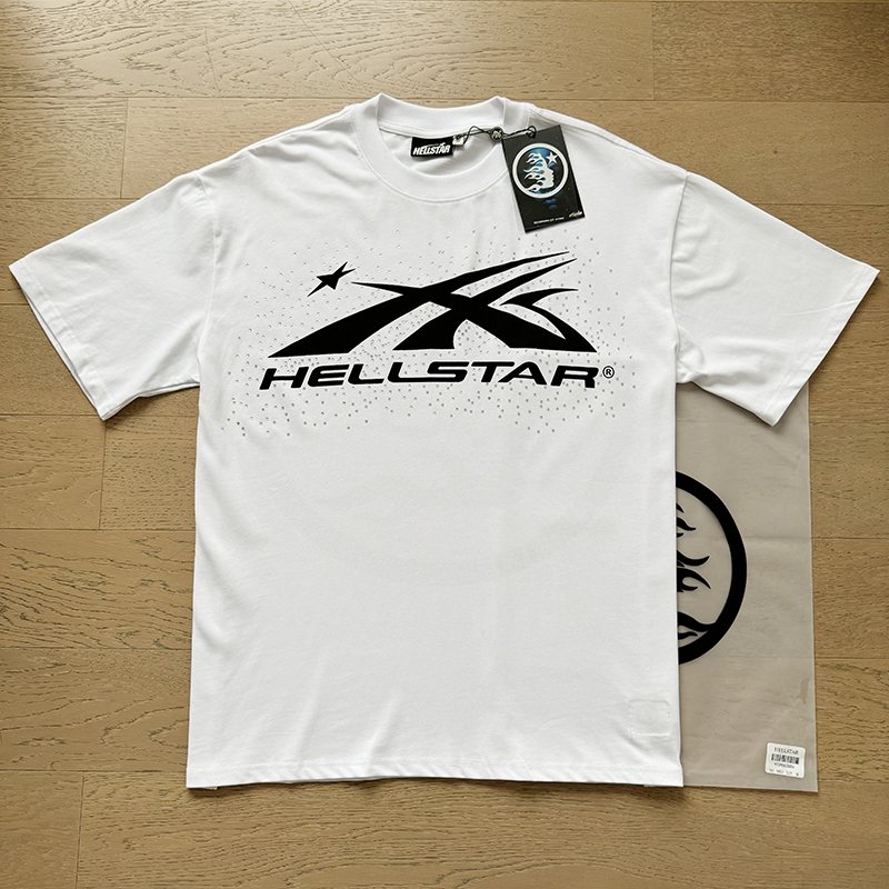 Hellstar Rhinestone Flame Graphic T-Shirt — context