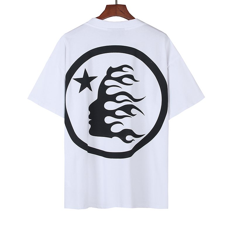 Hellstar Rhinestone Flame Graphic T-Shirt — back