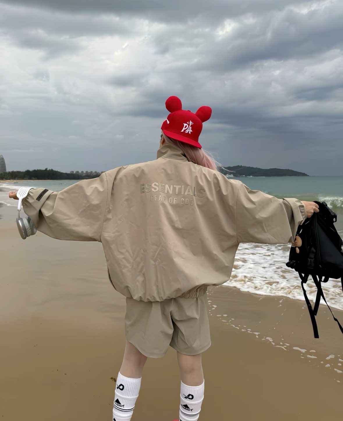 Fear of God Essentials Half-Zip Windbreaker Jacket — context