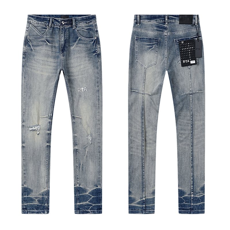 R+A Distressed Washed Blue Jeans — hero