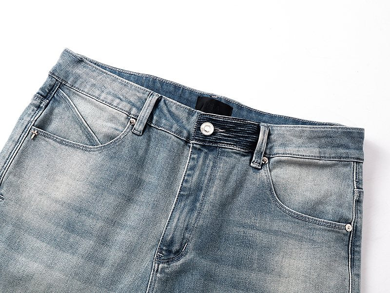 R+A Light Blue Distressed Jeans — detail