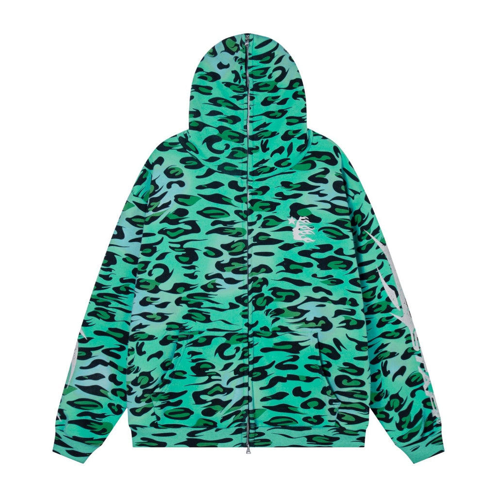 Hellstar Camo Graphic Zip Hoodie — front