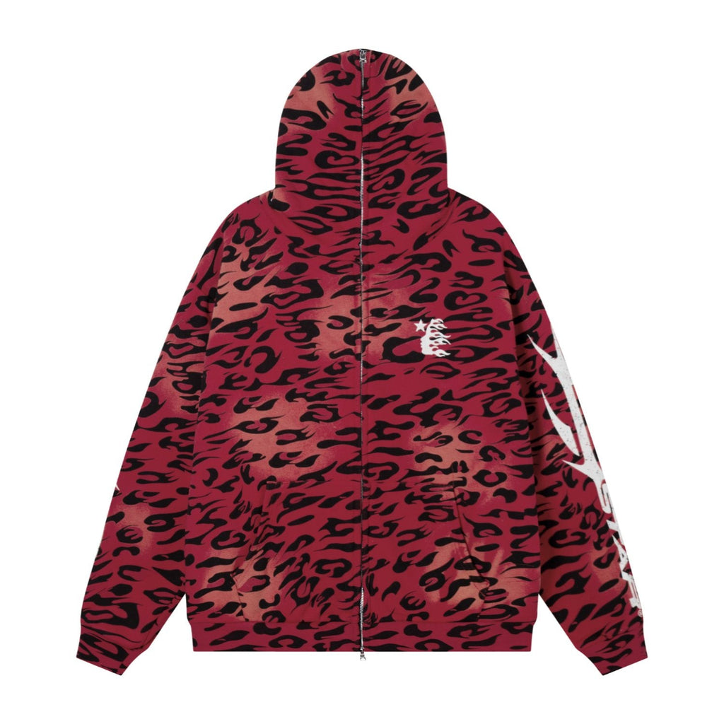 Hellstar Camo Graphic Zip Hoodie — front