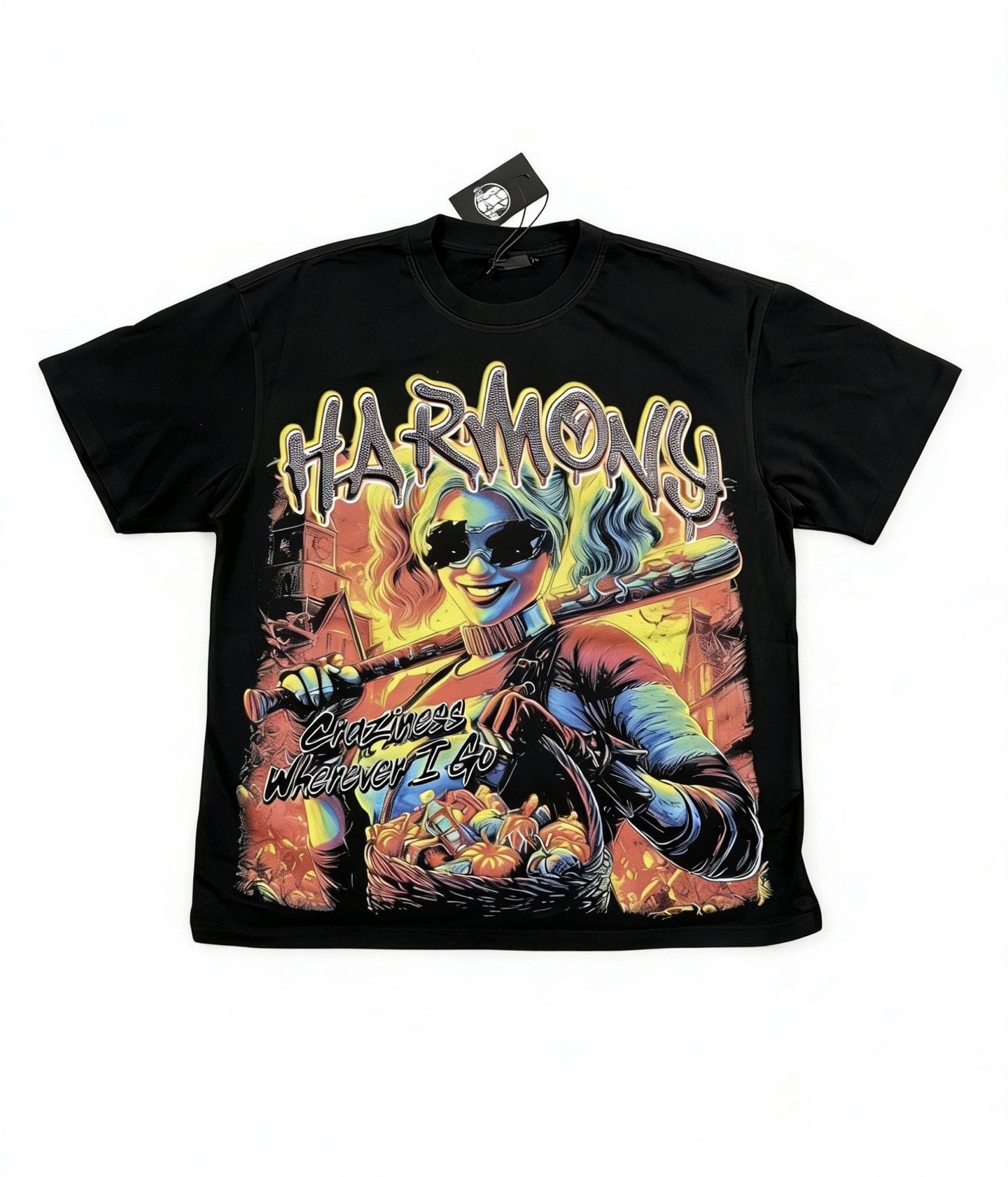 HARMONY New Age Rhinestone Graphic T-Shirt — hero