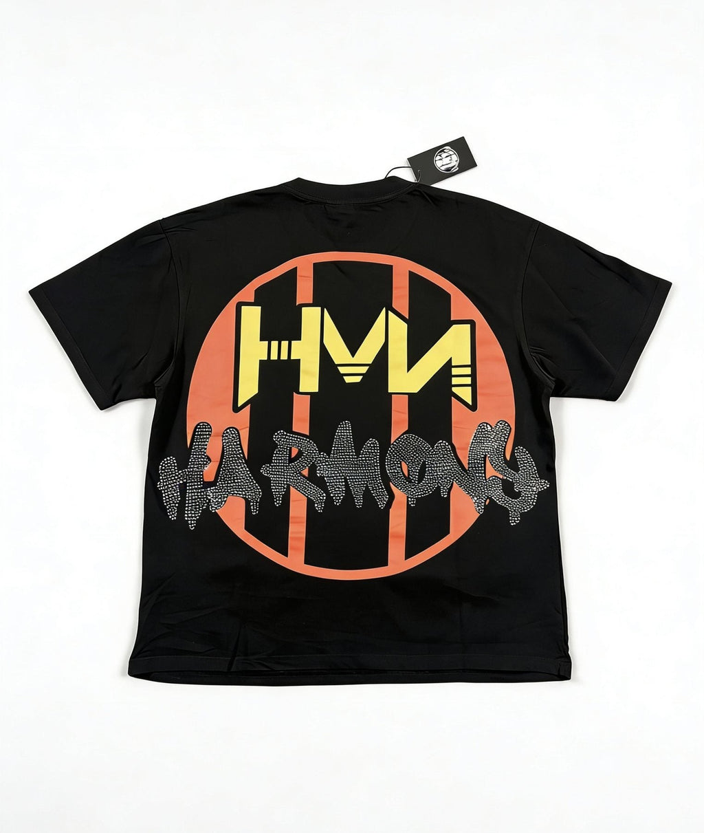 HARMONY New Age Rhinestone Graphic T-Shirt — back