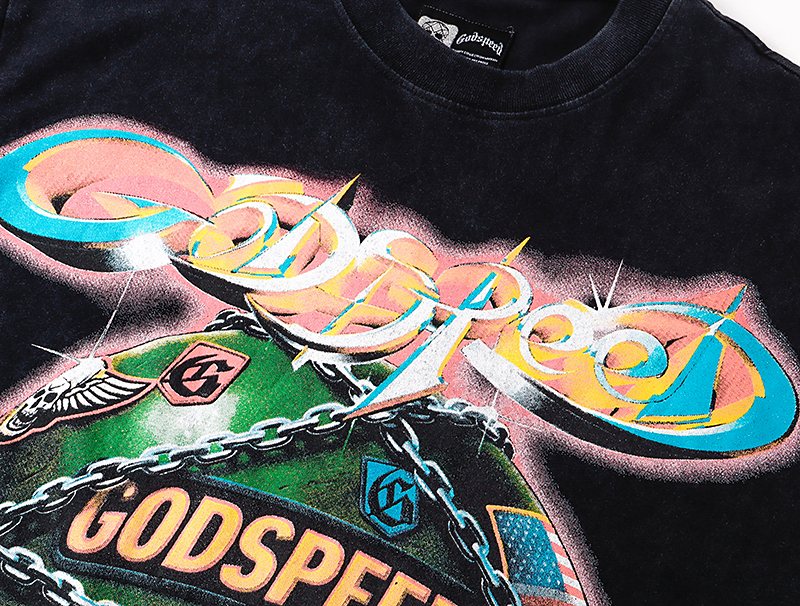 Godspeed Out of Many One Skull Graphic T-Shirt — detail