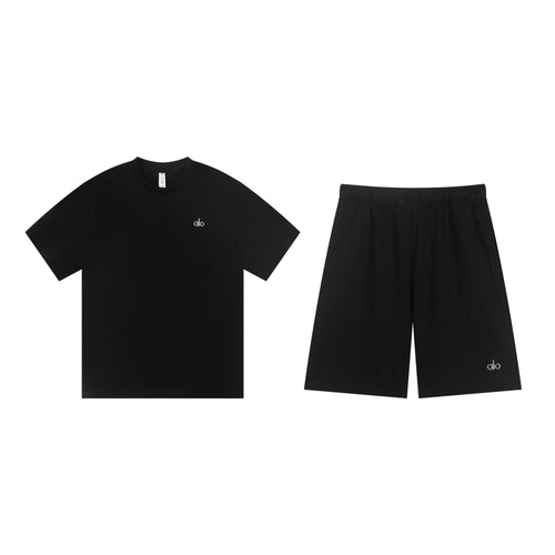 alo Solid Logo T-Shirt & Shorts Set — hero