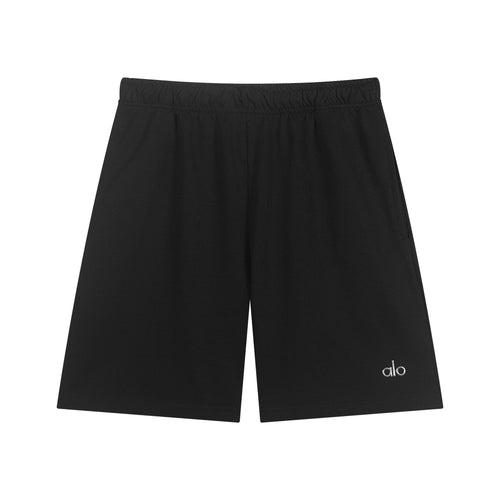 alo Elastic Waist Logo Detail Shorts — hero