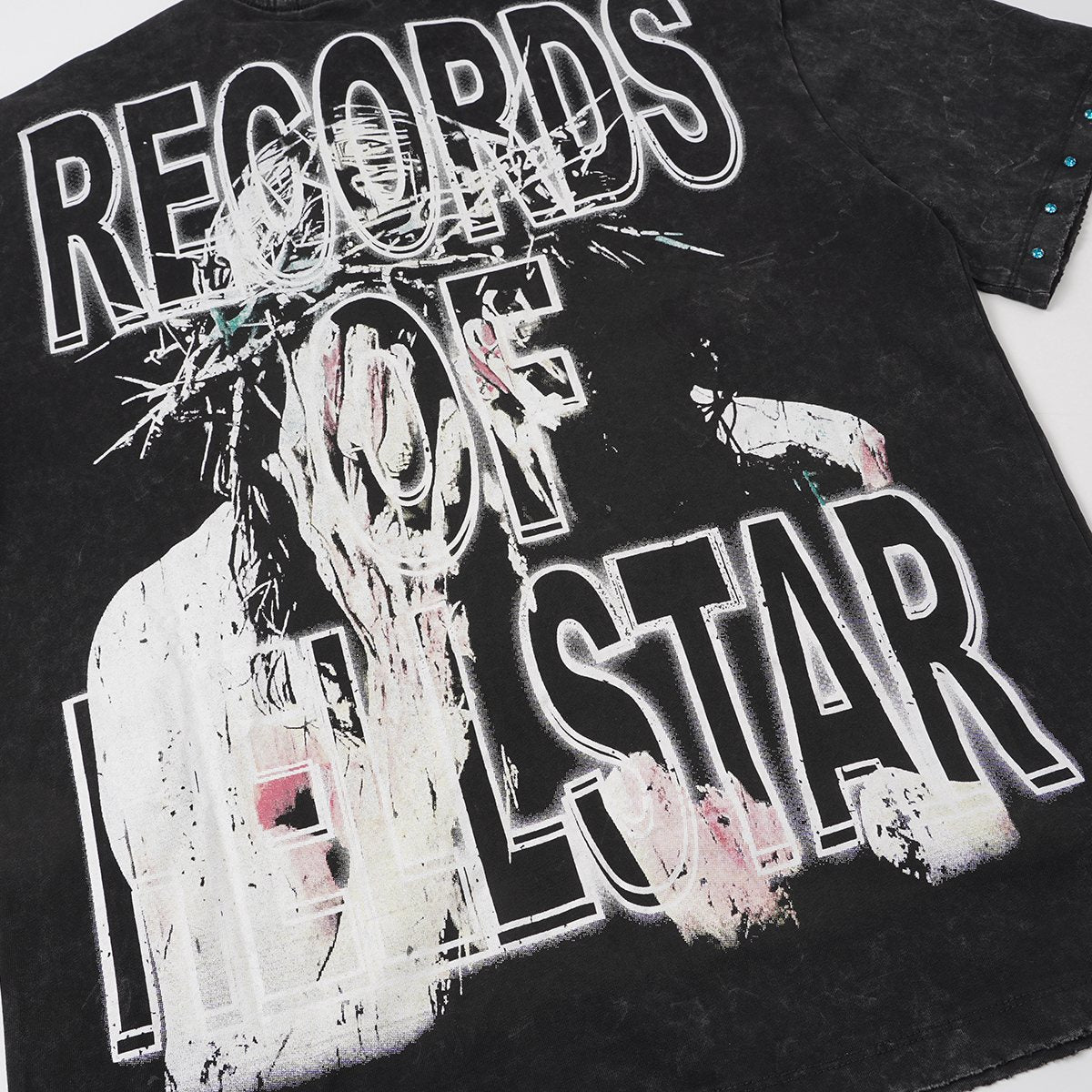 Hellstar Records Face Graphic T-Shirt — detail