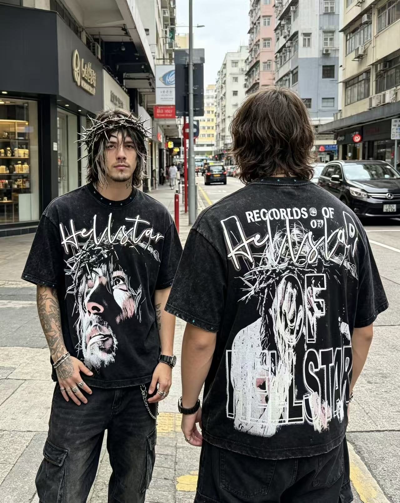 Hellstar Records Face Graphic T-Shirt — context