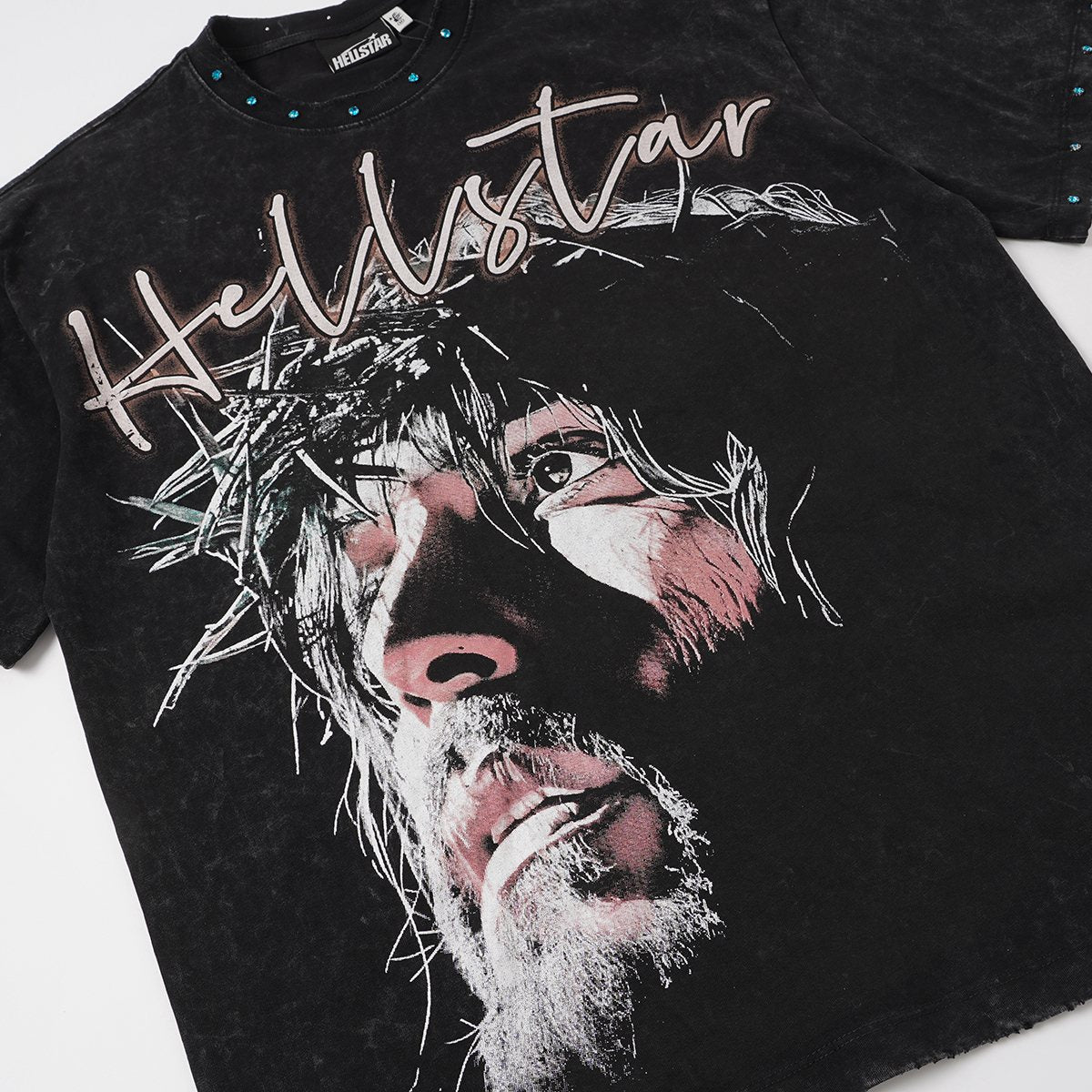 Hellstar Records Face Graphic T-Shirt — detail