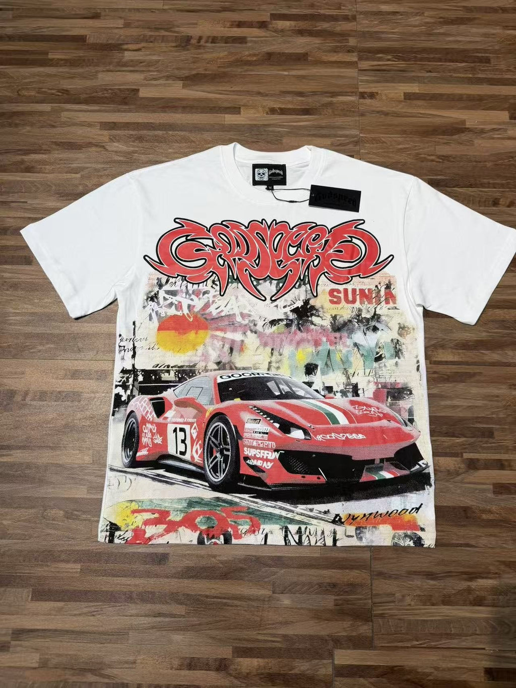 Godspeed Racing Graffiti Graphic T-Shirt - White — front