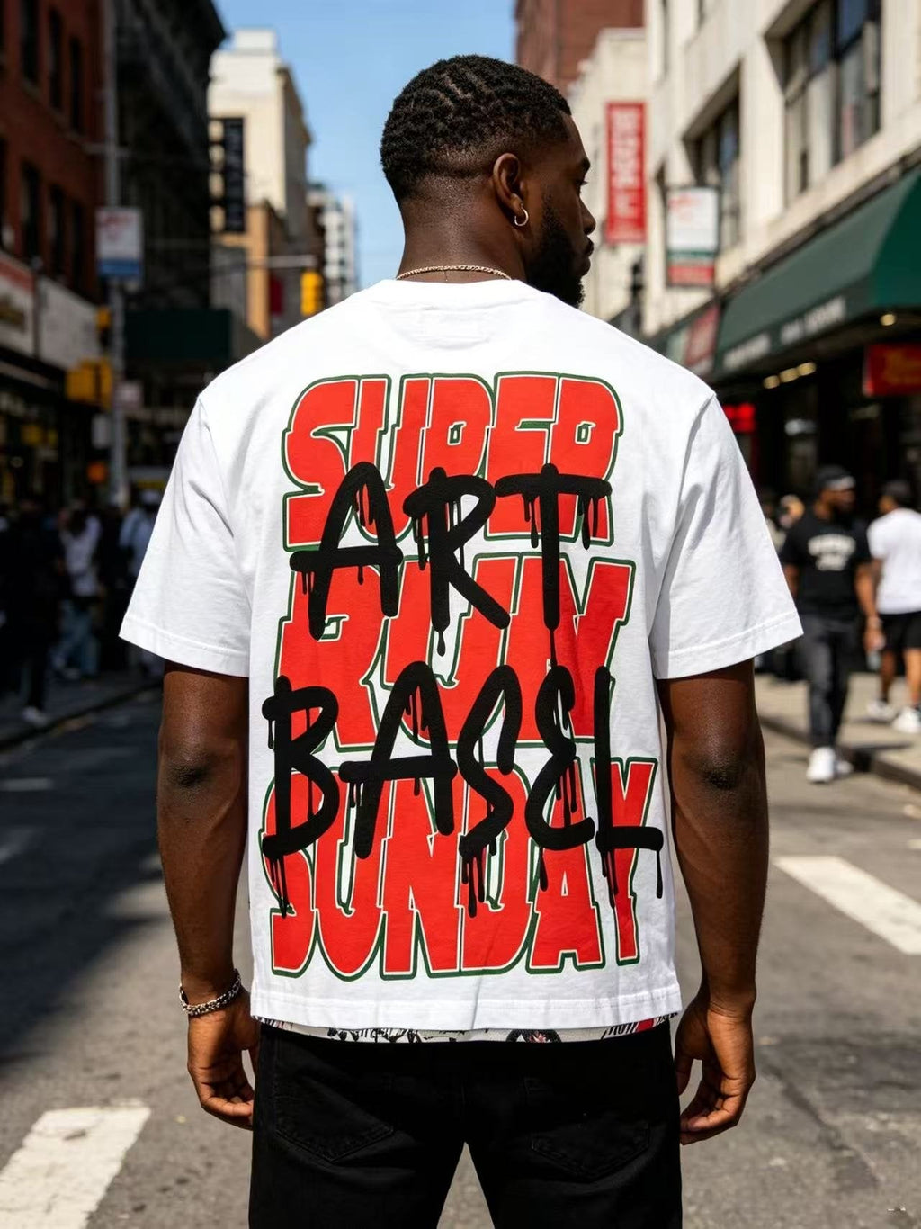 Godspeed Racing Graffiti Graphic T-Shirt - White — model