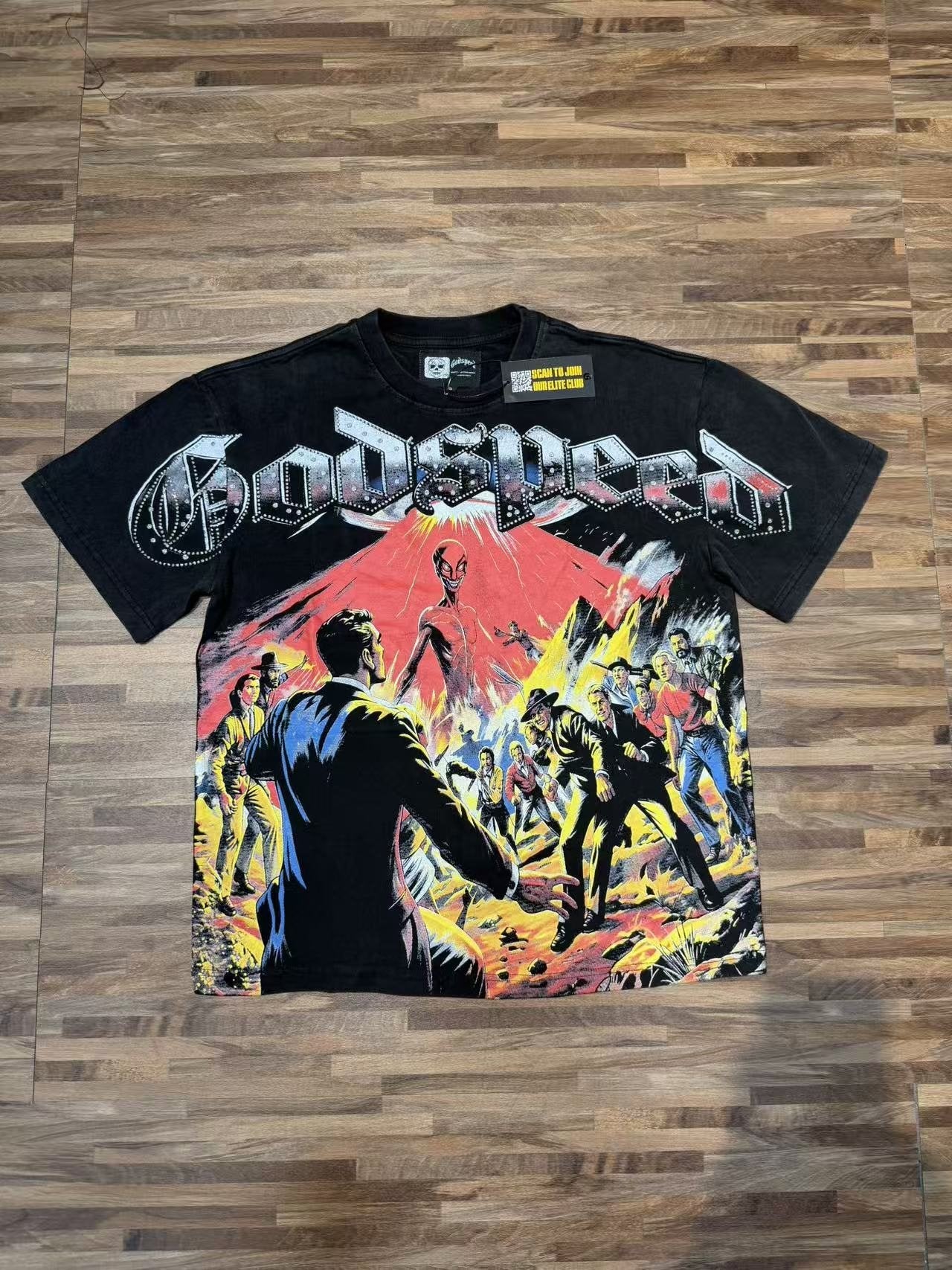 Godspeed Washed Rock Graphic T-Shirt — front
