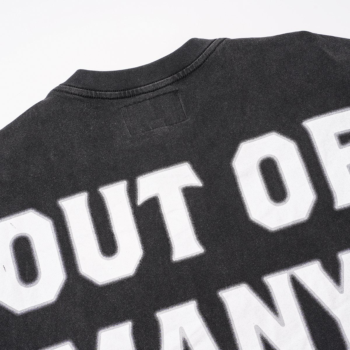 Godspeed Out of Many One Washed Black Graphic T-Shirt — detail