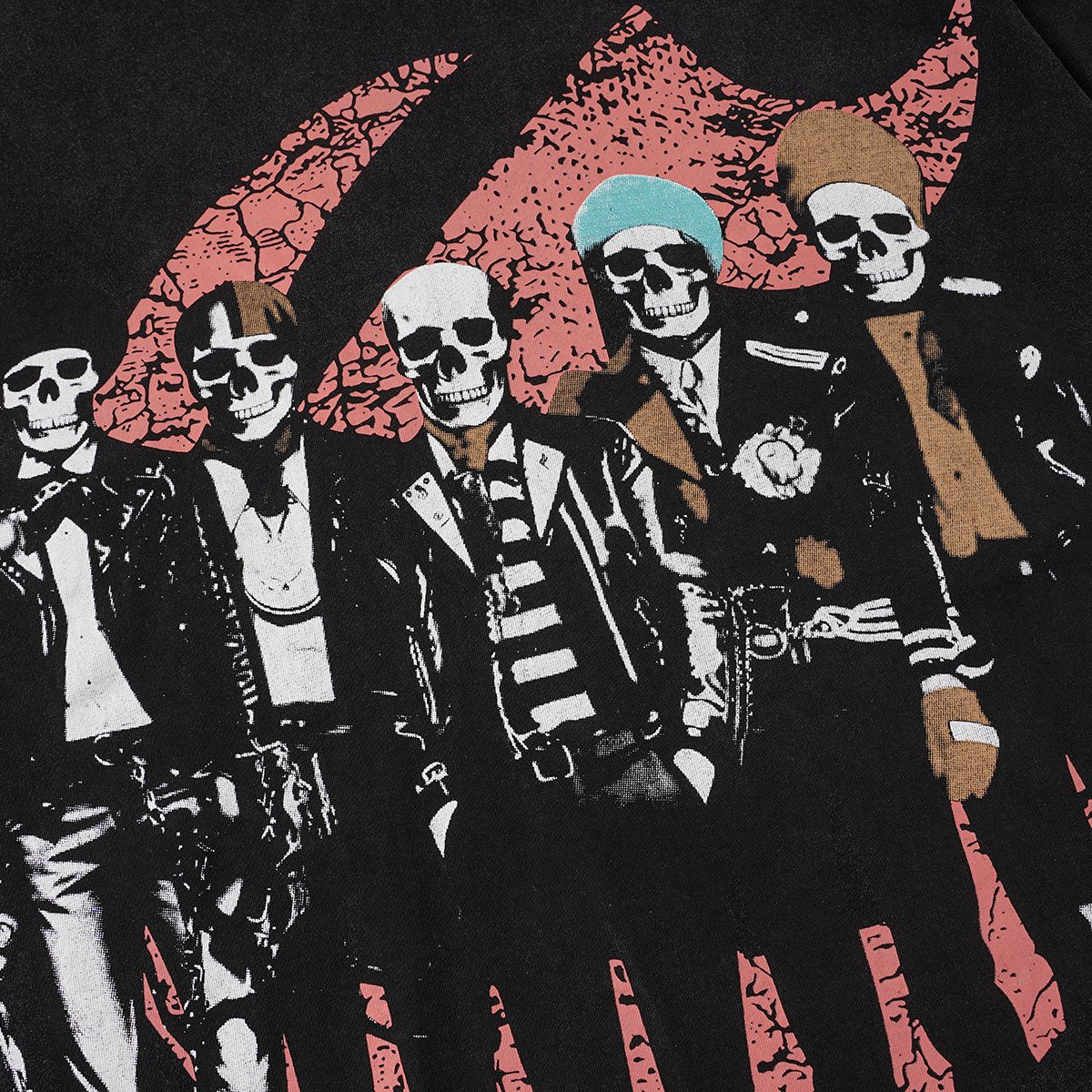 Godspeed Skeleton Band Graphic T-Shirt — detail