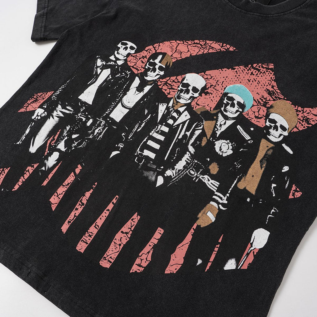 Godspeed Skeleton Band Graphic T-Shirt — detail