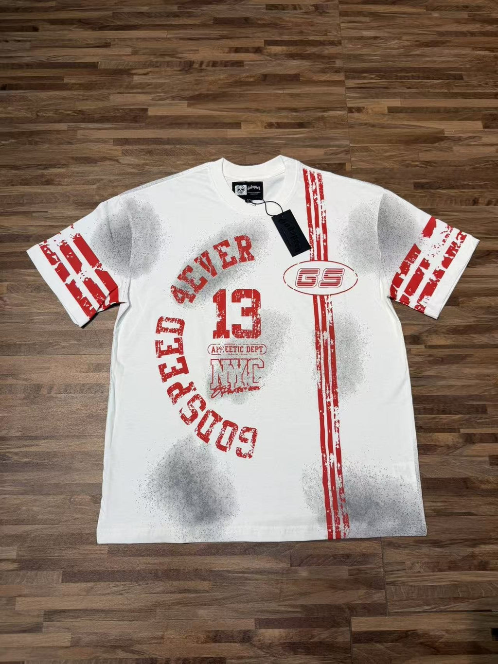 Godspeed Distressed Rock Graphic Short-Sleeve T-Shirt — front