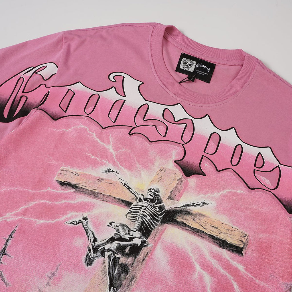 Godspeed Pink Graphic Short-Sleeve T-Shirt — detail