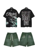 Godspeed Out Of Many Graphic T-Shirt & Shorts Set — front