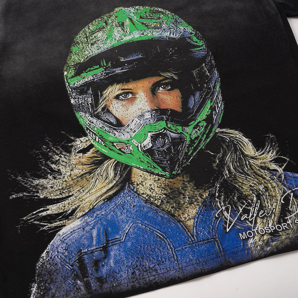 VALLEY Motorsport Speedway Graphic T-Shirt — detail