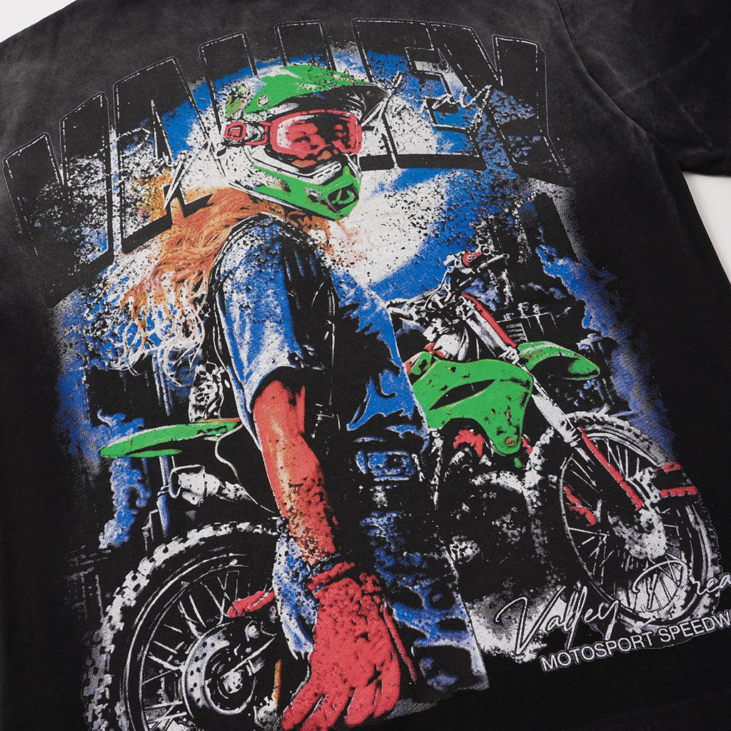 VALLEY Motorsport Speedway Graphic T-Shirt — detail