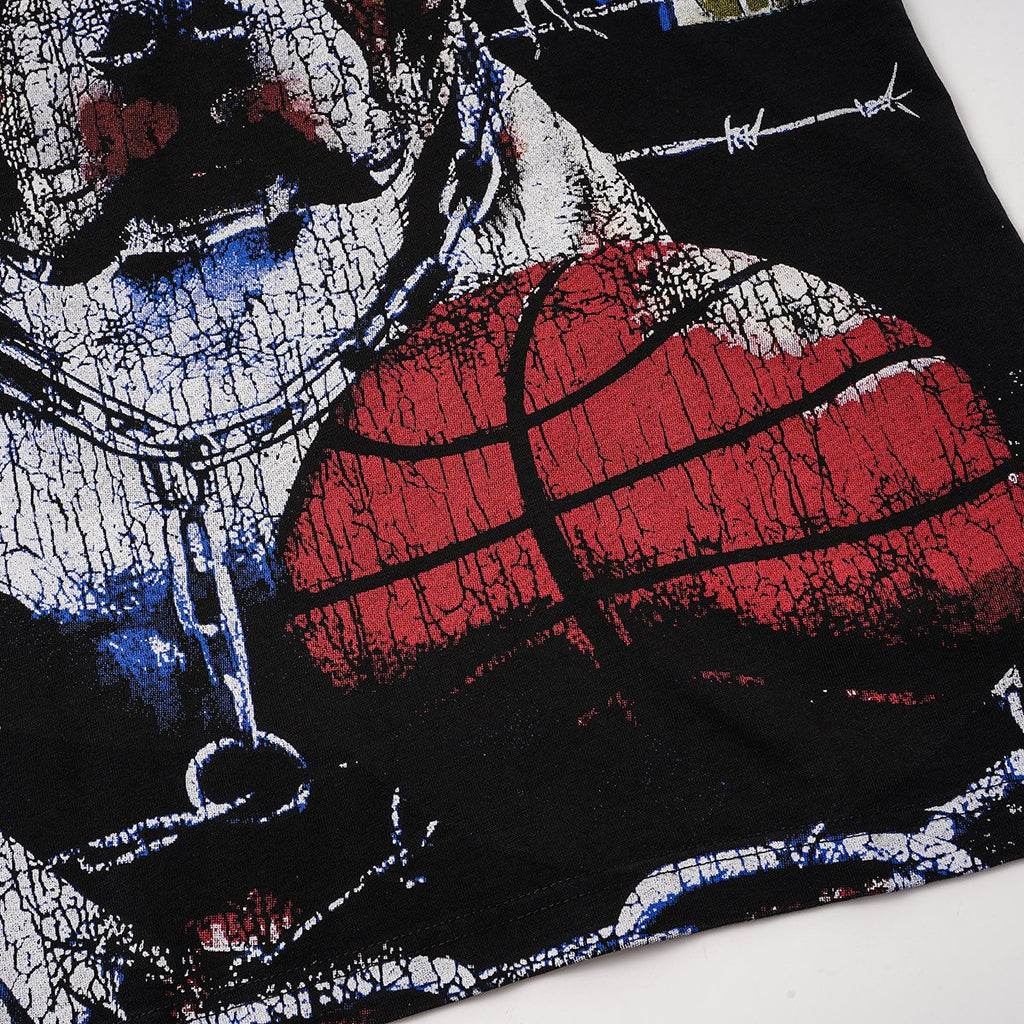 VALLEY Dog Basketball Graphic T-Shirt — detail