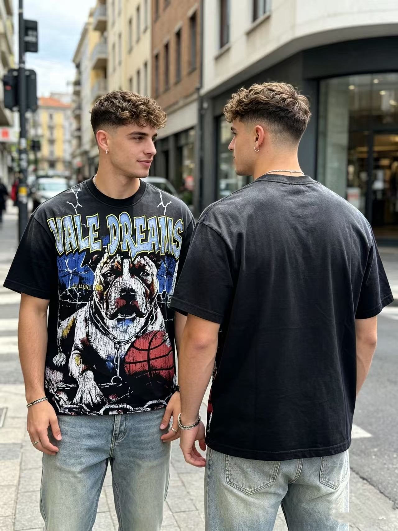 VALLEY Dog Basketball Graphic T-Shirt — context