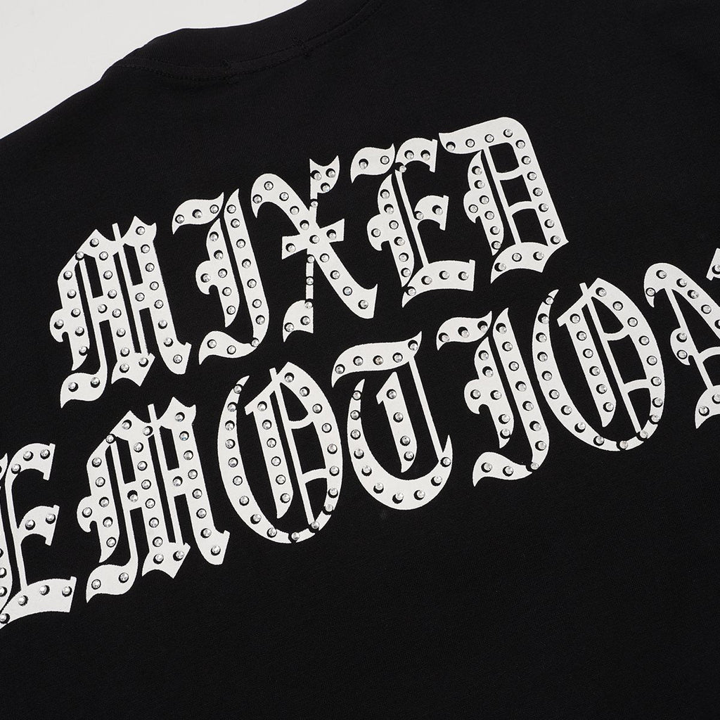 MIXED EMOTION Rhinestone Graphic T-Shirt — detail