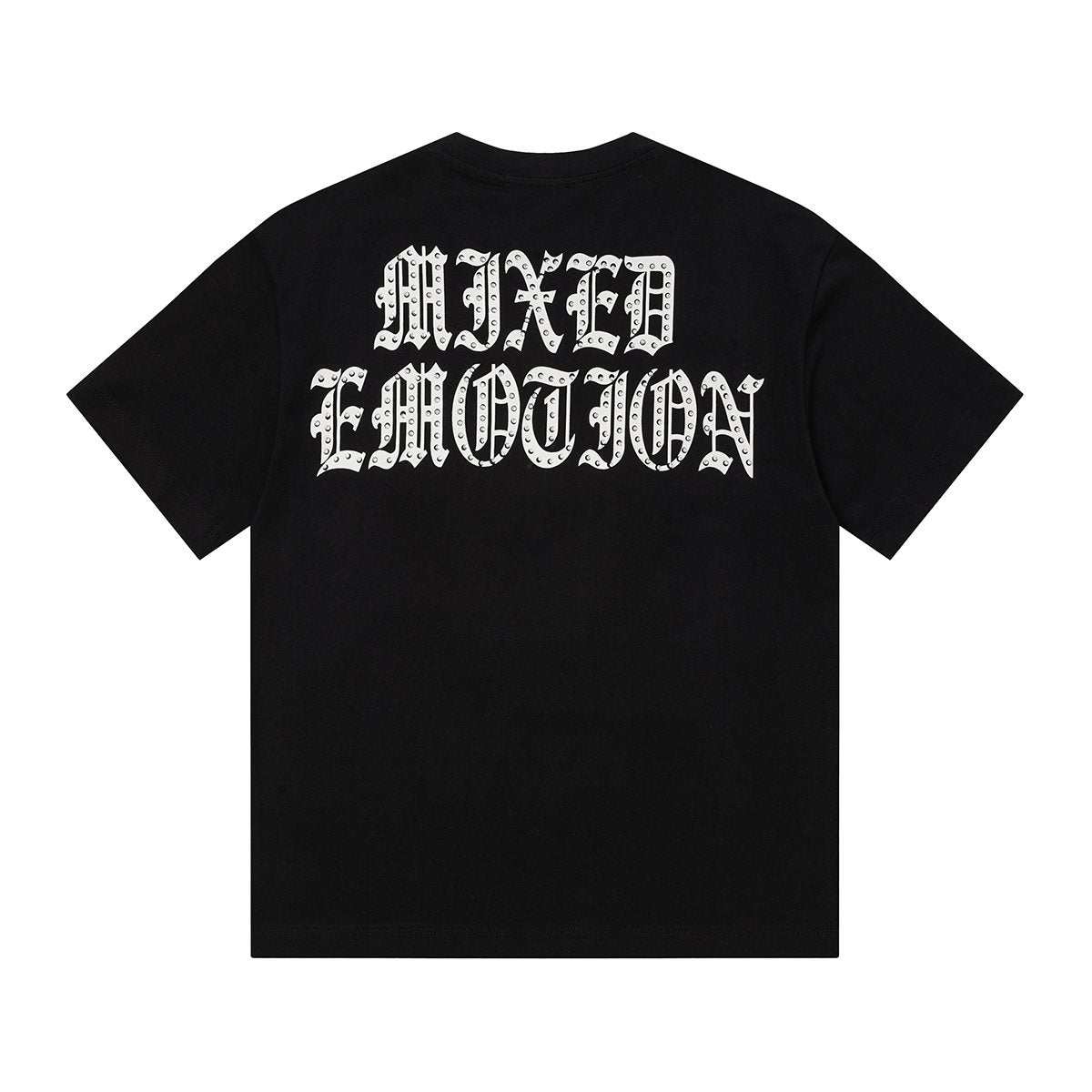 MIXED EMOTION Rhinestone Graphic T-Shirt — back