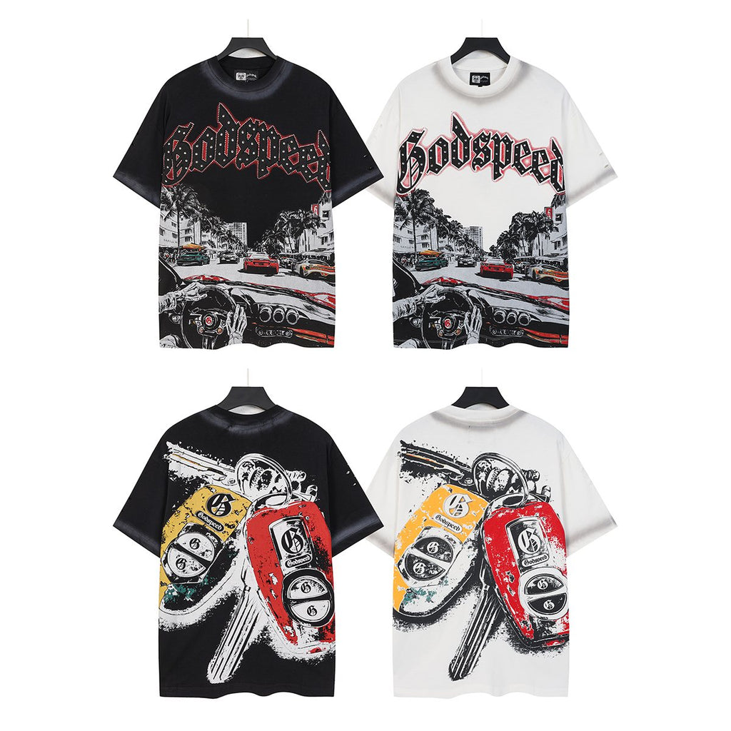 Godspeed Car Key Graphic T-Shirt — comparison