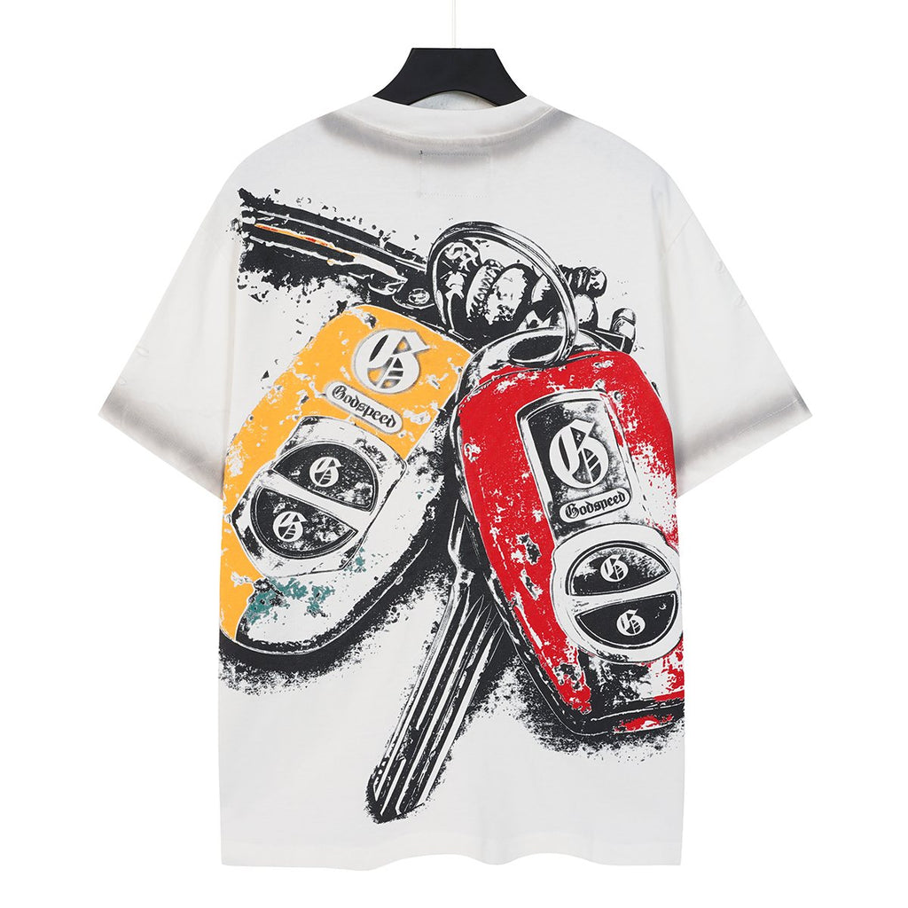 Godspeed Car Key Graphic T-Shirt — back