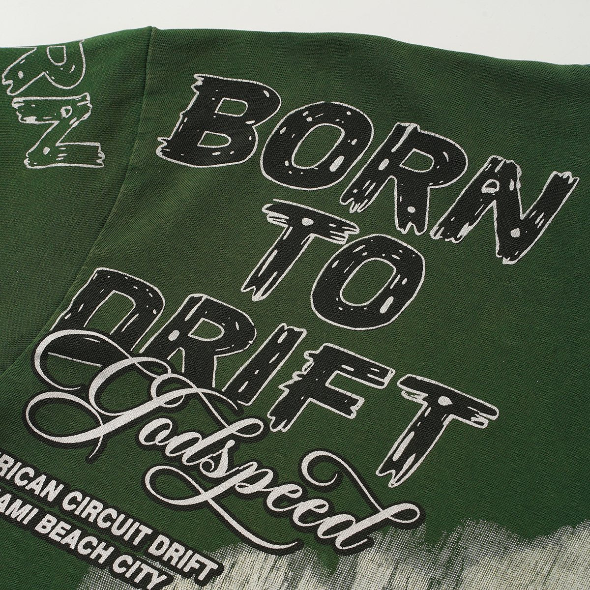 Godspeed Born to Drift Racing Graphic T-Shirt — detail