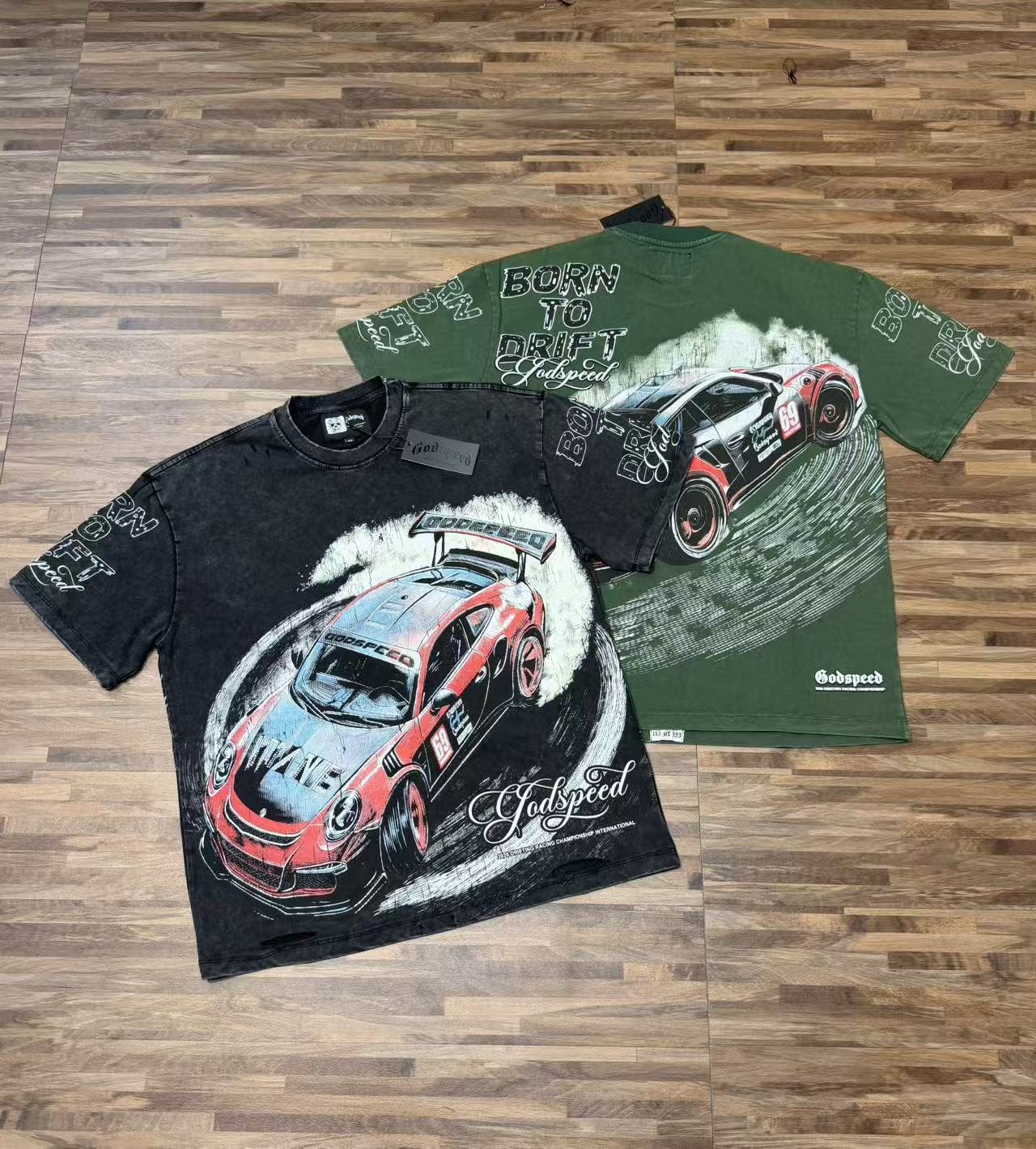 Godspeed Born to Drift Racing Graphic T-Shirt — comparison