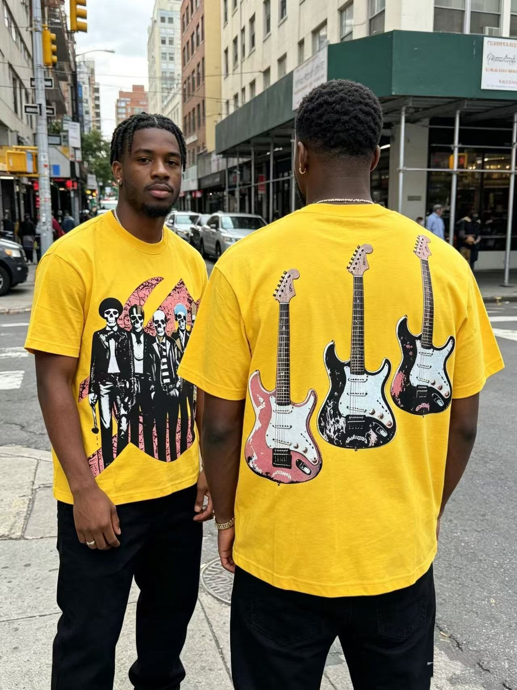 Godspeed Skeleton Band Guitar Graphic T-Shirt — context