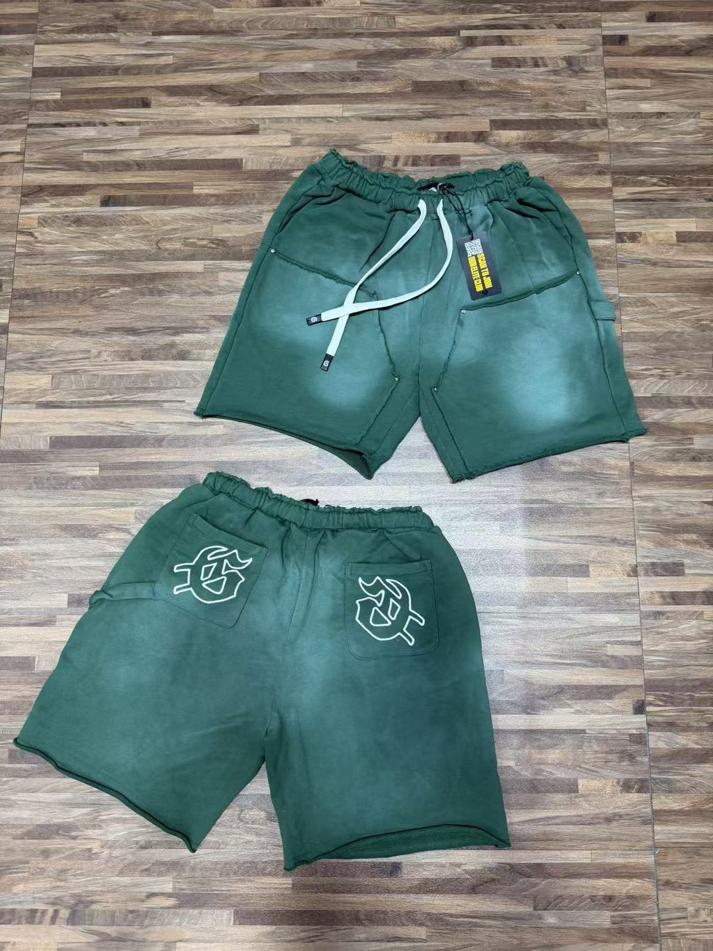 Godspeed Washed Graphic Sweat Shorts — context