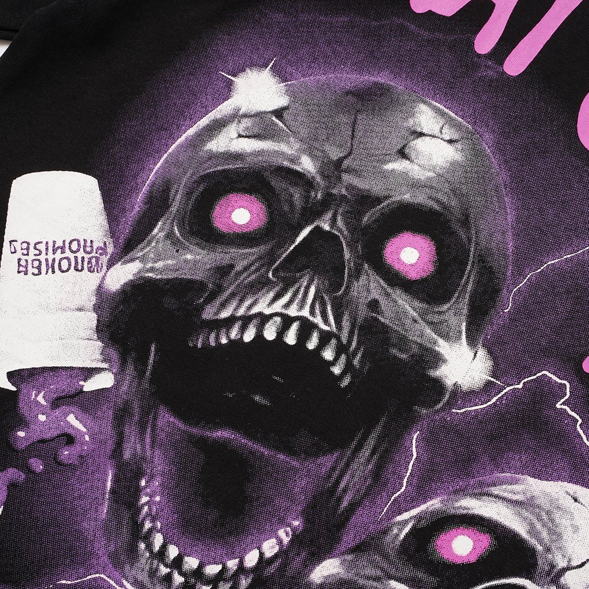 THAT'S A AWFUL LOT OF COUGH SYRUP Skull Graphic T-Shirt — detail