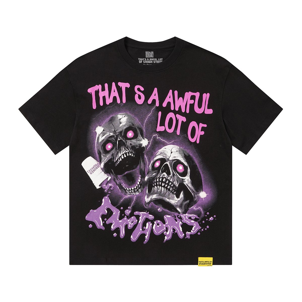THAT'S A AWFUL LOT OF COUGH SYRUP Skull Graphic T-Shirt — hero